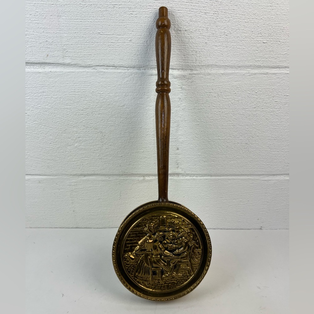 Antique Wooden Handle Bed Warmer